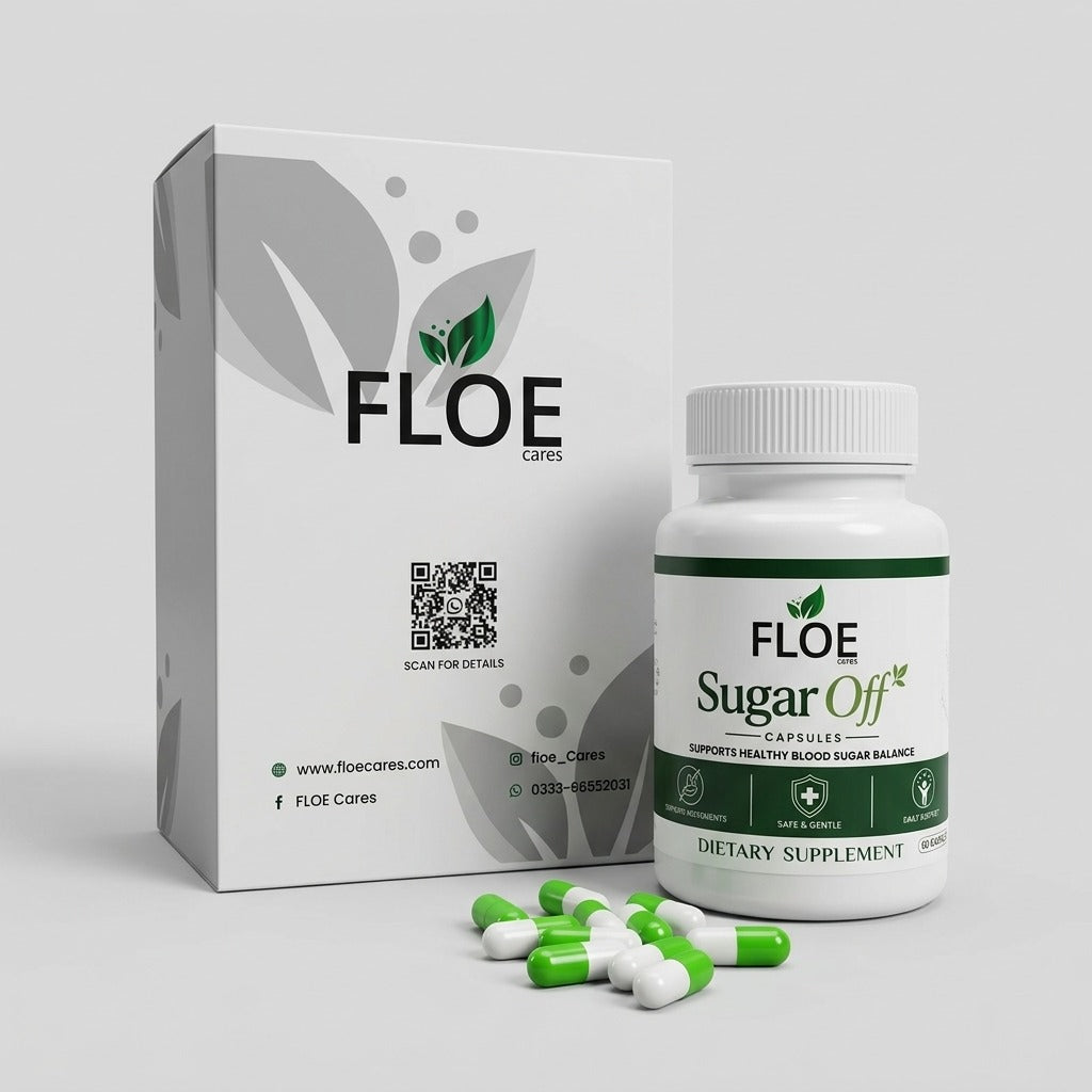 FLOE Cares Sugar Off – Natural Blood Sugar Support Capsules
