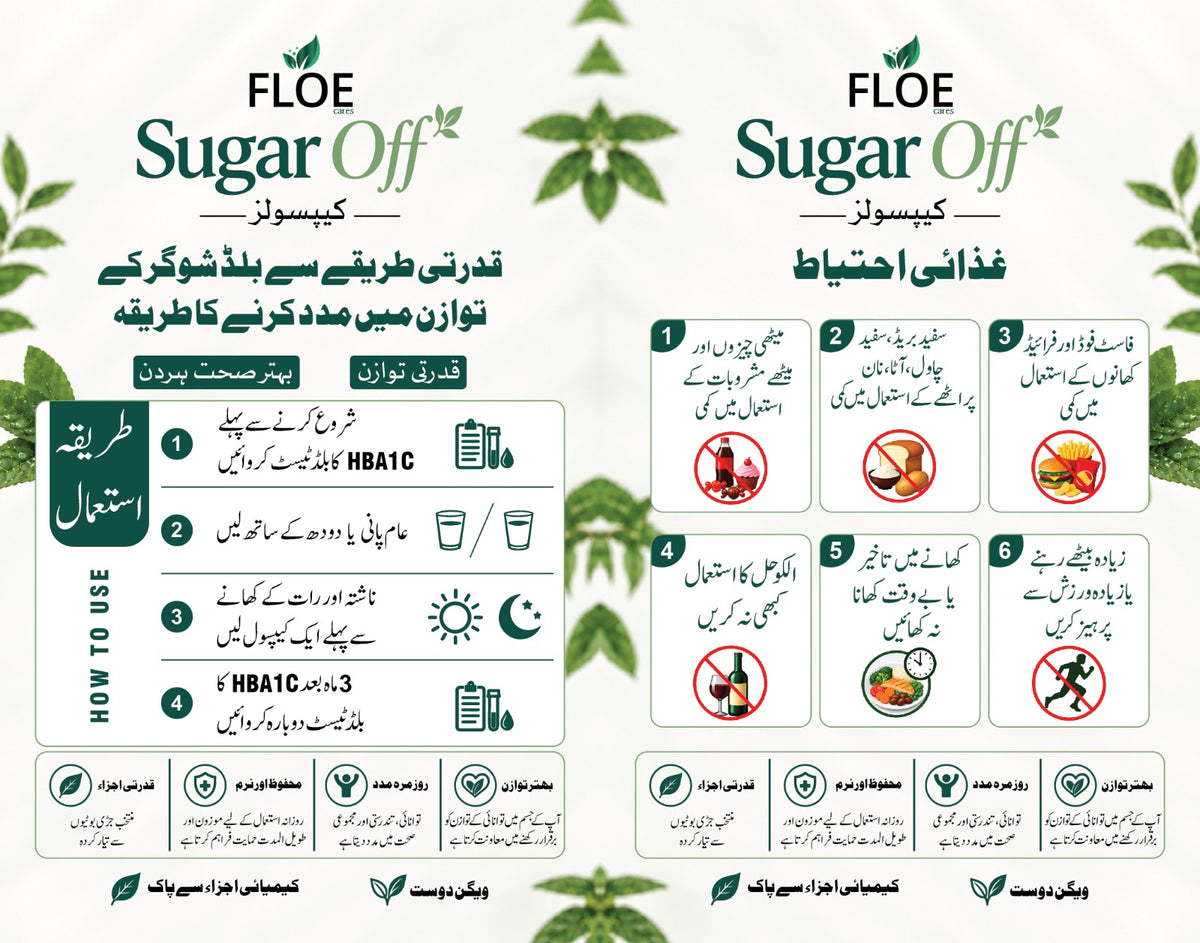 FLOE Cares Sugar Off – Natural Blood Sugar Support Capsules